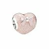 Pandora Silver Pink Bow & Lace Charm Women