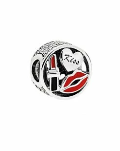 Pandora Silver CZ Glamour Kiss Charm Women