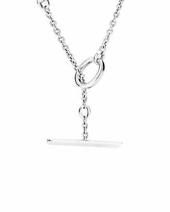 Pandora Silver Knotted Hearts T-Bar Necklace Women