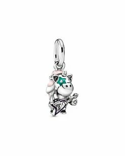 Pandora Silver Enamel Bruno The Unicorn Punk Band Dangle Charm Women