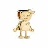 Pandora 14K Over Silver Bella Bot Charm Women