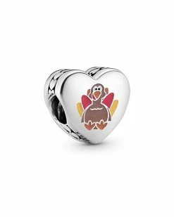 Pandora Silver Enamel Thankful For You Charm Women