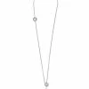 Pandora Silver CZ T-Bar Heart Necklace Women