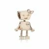 Pandora Moments 14K Rose Gold Plated Robot Girl Charm Women