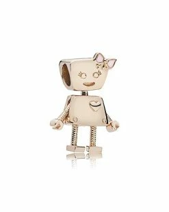 Pandora Moments 14K Rose Gold Plated Robot Girl Charm Women
