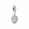 Pandora Disney Silver CZ Evil Queen's Magic Mirror Dangle Charm Women