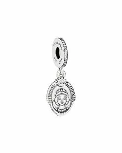 Pandora Disney Silver CZ Evil Queen's Magic Mirror Dangle Charm Women