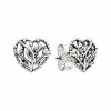 Pandora Silver Flourishing Hearts Studs Women