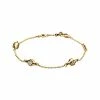 Pandora 18K Over Silver Shine Modern LovePods CZ Bracelet Women
