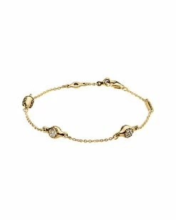 Pandora 18K Over Silver Shine Modern LovePods CZ Bracelet Women