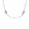 Pandora Silver CZ Sparkling Arrow Necklace Women