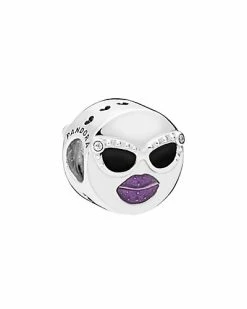 Pandora Silver CZ & Enamel Stay Cool Charm Women