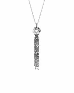 Pandora Silver CZ Enchanted Tassel Necklace Women