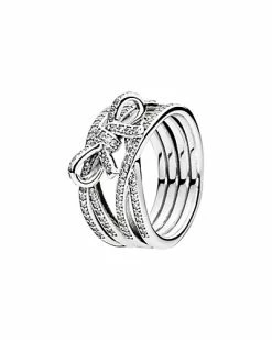 Pandora Silver CZ Delicate Sentiments Ring Women