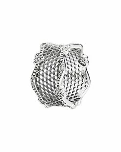Pandora Silver CZ Lace Of Love Ring Women
