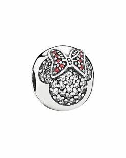Pandora Disney Silver CZ Minnie Pave-set Clip Women