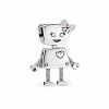 Pandora Moments Silver Robot Girl Charm Women