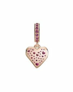 Pandora Moments 14K Rose Gold Plated CZ Heart Dangle Charm Women -Pandora Sales Store 6030387410 RLLD 2
