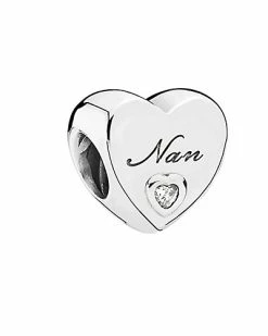 Pandora Silver CZ Nan's Love Charm Women