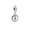 Pandora Silver Dad Stick Figure Engraved Dangle Charm Women
