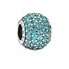 Pandora Silver CZ Teal Pave Lights Charm Women