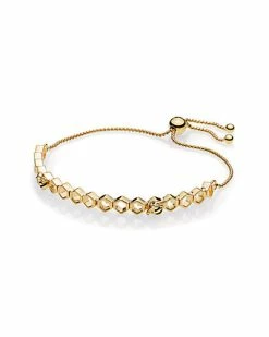 Pandora 18K Over Silver CZ Limited Edition Shine Honeybee Bracelet Women