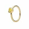 Pandora 18K Over Silver CZ Radiant Heart Ring Women