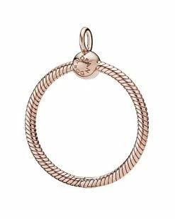 Pandora Moments 14K Rose Gold Plated Medium O Pendant Women