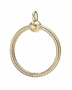 Pandora Moments 14K Gold Plated Medium O Pendant Women