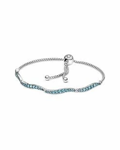 Pandora Blue Wavy Slider Bracelet Women