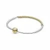 Pandora Moments 18K Plated & Silver Shine Bangle Bracelet Women