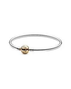 Pandora Moments 14K & Silver Bangle Bracelet Women