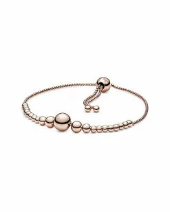 Pandora 14K Rose Gold Plated Slider Bracelet Women