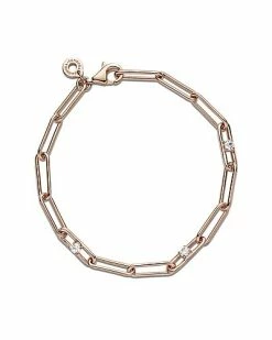 Pandora 14K Rose Gold Plated CZ Bracelet Women