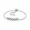 Pandora Sterling Silver CZ Slider Bracelet Women
