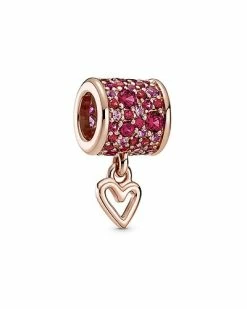 Pandora Moments 14K Rose Gold Plated Gemstone Heart Charm Women