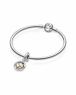 Pandora 14K & Silver CZ Spinning World Dangle Charm Women -Pandora Sales Store 6030425959 RLLD 5