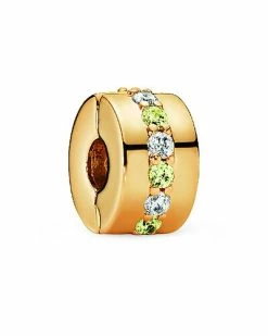 Pandora Moments 14K Plated CZ Charm Women