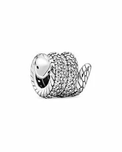 Pandora Moments Silver CZ Snake Sharm Charm Women