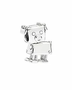 Pandora Moments Silver Enamel Bobby Bot Charm Women