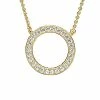 Pandora 18K Plated CZ Circle Of Sparkle Necklace Women
