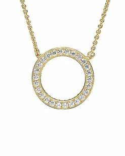 Pandora 18K Plated CZ Circle Of Sparkle Necklace Women