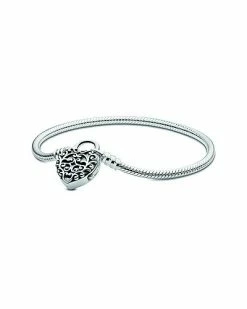 Pandora Moments Silver Snake Chain Bracelet Women