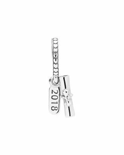 Pandora Silver Graduation Scroll Pendant Charm Women