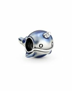 Pandora Silver CZ Shimmering Narwhal Charm Women
