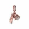 Pandora Moments 14K Rose Gold Plated CZ Pine Cone Charm Women