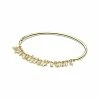 Pandora 18K Over Silver Shine Floating Grains Bangle Women