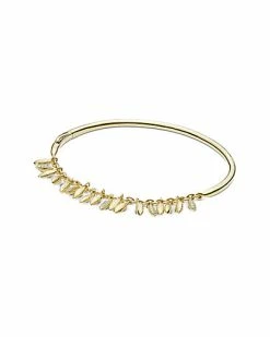 Pandora 18K Over Silver Shine Floating Grains Bangle Women