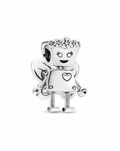 Pandora Silver Floral Bella Bot Charm Women
