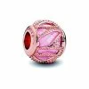 Pandora Moments 14K Rose Gold Plated CZ Charm Women